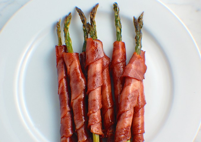 Turkey Bacon Asparagus. Eat your veggies!!