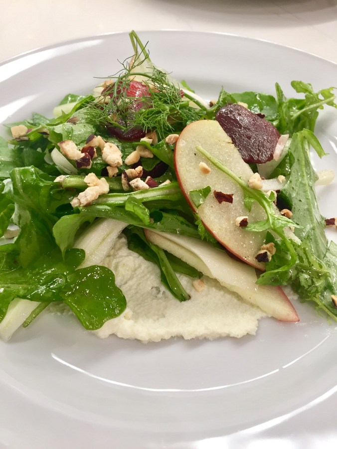 Beet, Apple & Fennel Salad with Creamy Ricotta Dressing